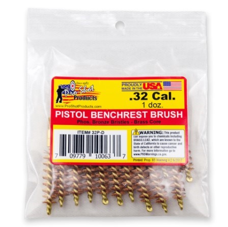 PROSHOT .32 CAL. PISTOL BRUSH - 12 QTY. BULK PACK 32P-D - Win Repeating Arms Promotion